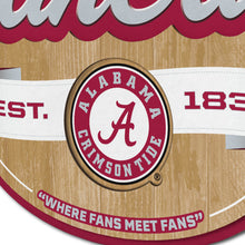 Alabama Crimson Tide 3D Fan Cave Wood Sign