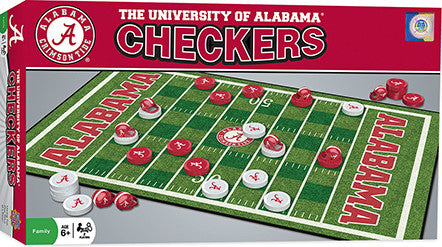NCAA fan gear Alabama Crimson Tide checkers set from Sports Fanz