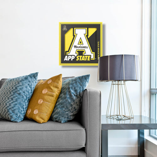 Appalachian State Mountaineers 3D Logo Series Wall Art - 12