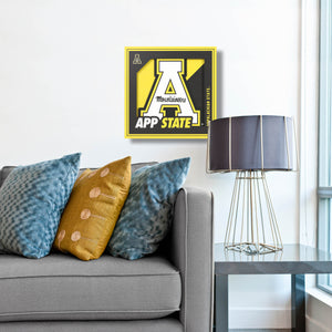Appalachian State Mountaineers 3D Logo Series Wall Art - 12"x12"