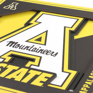 Appalachian State Mountaineers 3D Logo Series Wall Art - 12"x12"