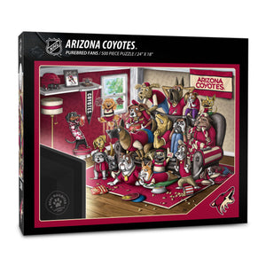 Arizona Coyotes Purebred Fans 500 Piece Puzzle - "A Real Nailbiter"