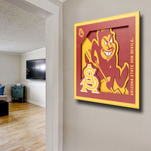 Arizona State Sun Devils 3D Logo Series Wall Art - 12"x12"