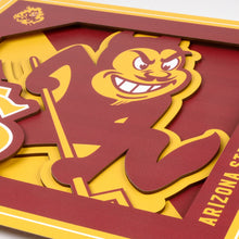 Arizona State Sun Devils 3D Logo Series Wall Art - 12"x12"