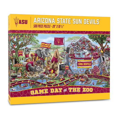 Arizona State Sun Devils Game Day At The Zoo 500 Piece Puzzle
