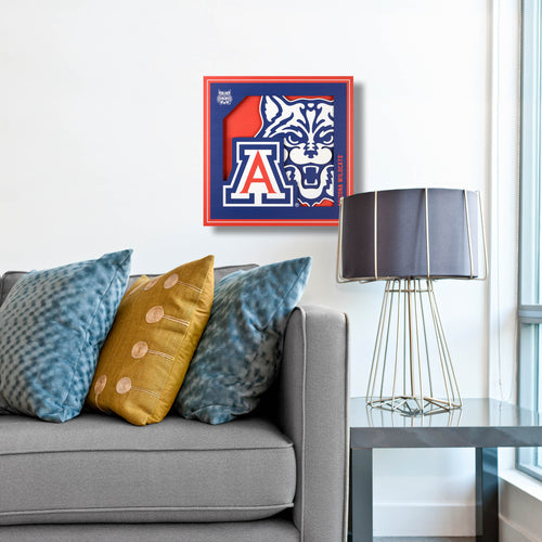 Arizona Wildcats 3D Logo Series Wall Art - 12