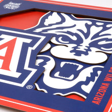 Arizona Wildcats 3D Logo Series Wall Art - 12"x12"