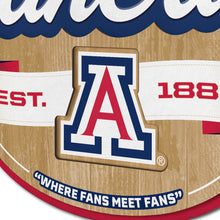 Arizona Wildcats 3D Fan Cave Wood Sign