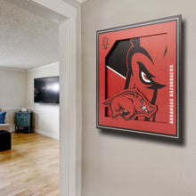Arkansas Razorbacks 3D Logo Series Wall Art - 12"x12"