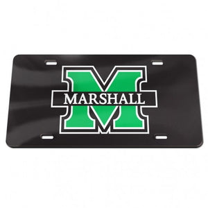 Marshall Thundering Herd Black Chrome License Plate