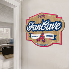 Atlanta Braves 3D Fan Cave Wood Sign