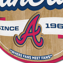 Atlanta Braves 3D Fan Cave Wood Sign