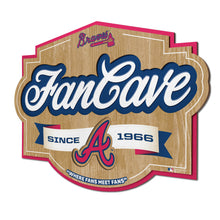 Atlanta Braves 3D Fan Cave Wood Sign