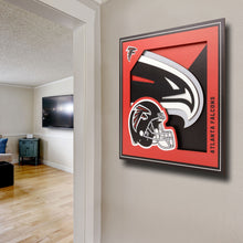 Atlanta Falcons 3D Logo Series Wall Art - 12"x12"