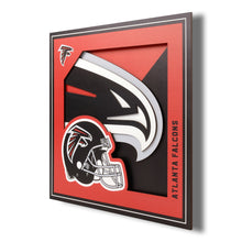 Atlanta Falcons 3D Logo Series Wall Art - 12"x12"