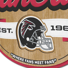 Atlanta Falcons 3D Fan Cave Wood Sign
