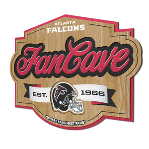 Atlanta Falcons 3D Fan Cave Wood Sign