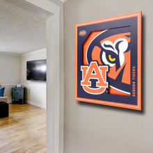 Auburn Tigers 3D Logo Series Wall Art - 12"x12"