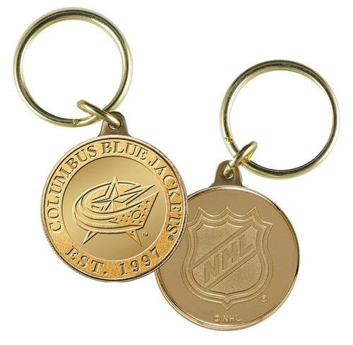 Columbus Blue Jackets Bronze Coin Keychain