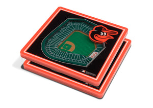 Baltimore Orioles 3D StadiumViews Coaster Set