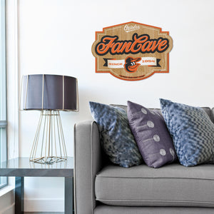 Baltimore Orioles 3D Fan Cave Wood Sign