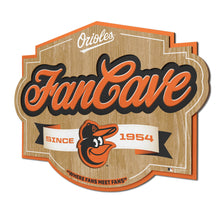 Baltimore Orioles 3D Fan Cave Wood Sign