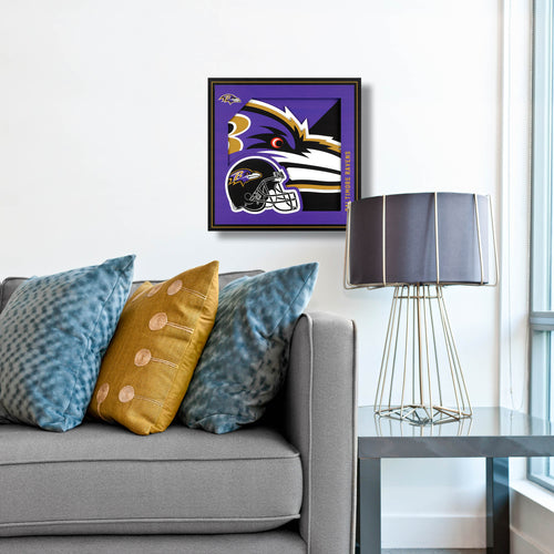 Baltimore Ravens 3D Logo Series Wall Art - 12