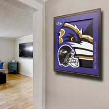 Baltimore Ravens 3D Logo Series Wall Art - 12"x12"