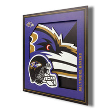 Baltimore Ravens 3D Logo Series Wall Art - 12"x12"