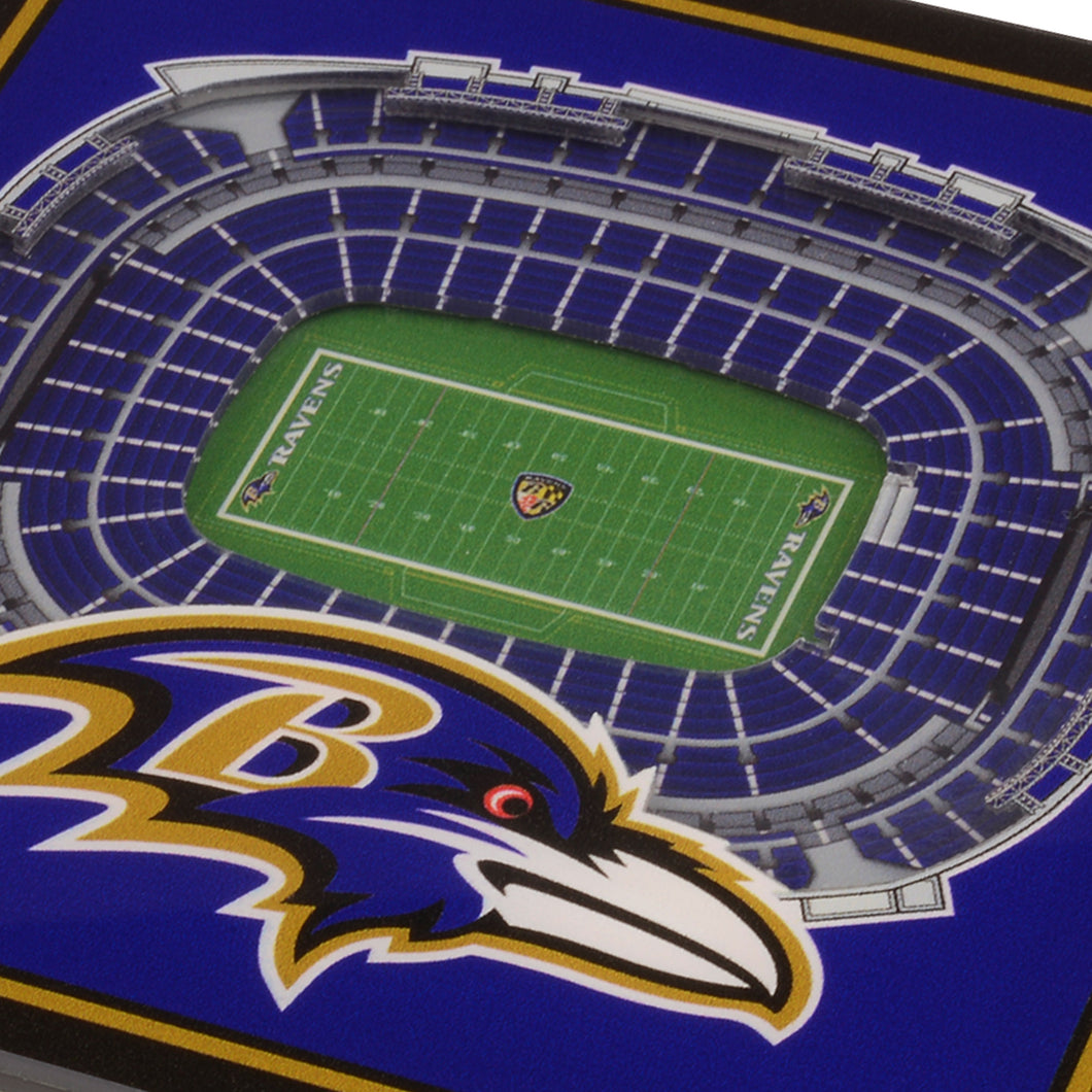 Baltimore Ravens 3D StadiumViews Coaster Set