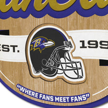 Baltimore Ravens 3D Fan Cave Wood Sign
