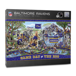 Baltimore Ravens Game Day At The Zoo 500 Piece Puzzle