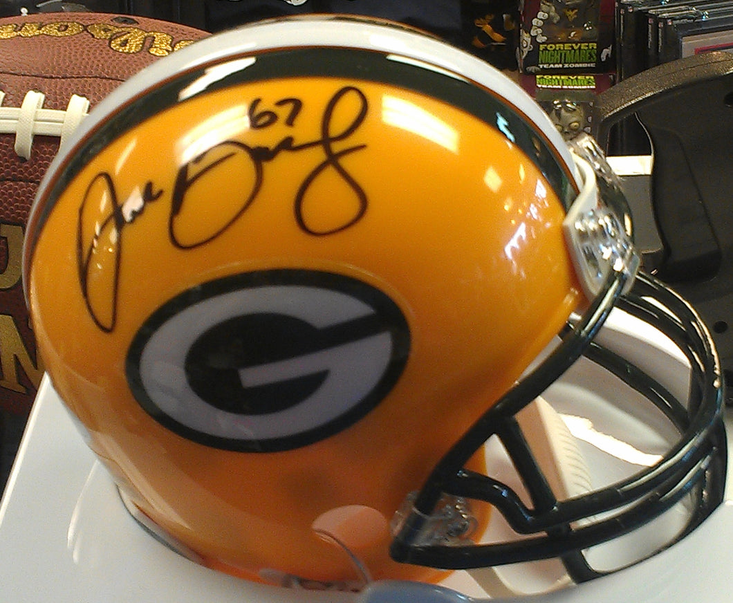 wvu football, don barclay packers autograph