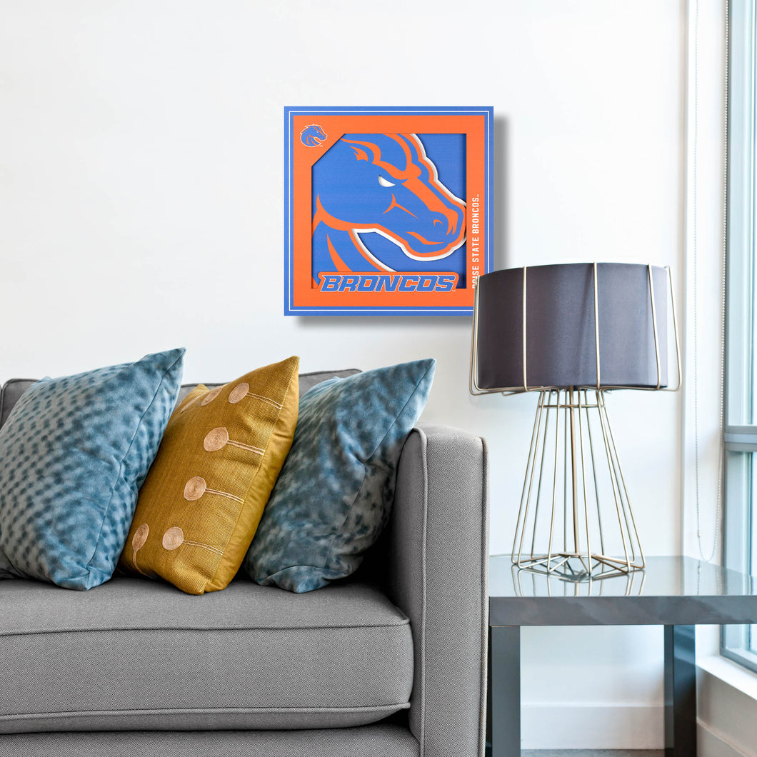Boise State Broncos 3D Logo Series Wall Art - 12