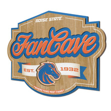 Boise State Broncos 3D Fan Cave Wood Sign
