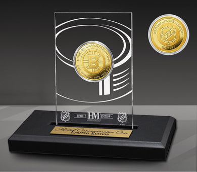 Boston Bruins 6-Time Champions Acrylic Gold Coin
