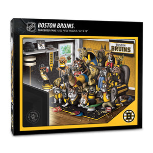 Boston Bruins Purebred Fans 500 Piece Puzzle - "A Real Nailbiter"