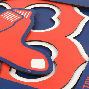 Boston Red Sox 3D Logo Series Wall Art - 12"x12"