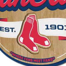 Boston Red Sox 3D Fan Cave Wood Sign