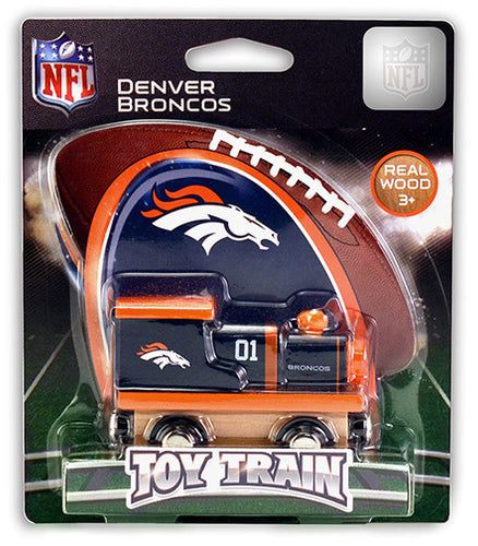 Denver Broncos Wood Toy Train