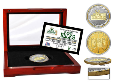 Milwaukee Bucks 2021 NBA Finals Champions Two-Tone Mint Coin