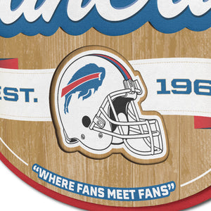 Buffalo Bills 3D Fan Cave Wood Sign