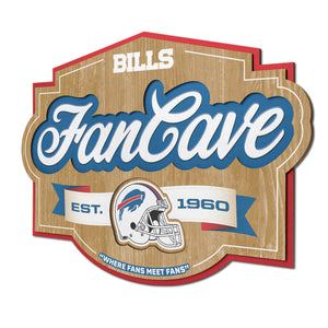 Buffalo Bills 3D Fan Cave Wood Sign