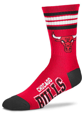 Chicago Bulls - 4 Stripe Deuce Crew Socks
