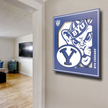 BYU Cougars 3D Logo Series Wall Art - 12"x12"