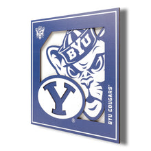 BYU Cougars 3D Logo Series Wall Art - 12"x12"