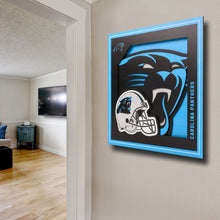 Carolina Panthers 3D Logo Series Wall Art - 12"x12"