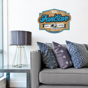 Carolina Panthers 3D Fan Cave Wood Sign