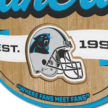 Carolina Panthers 3D Fan Cave Wood Sign