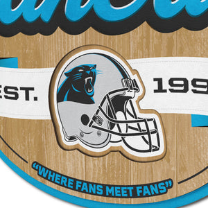 Carolina Panthers 3D Fan Cave Wood Sign